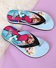 Kidsville Disney Frozen Featuring Elsa & Anna Designed Flip Flops - Black