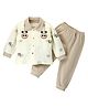 Little Surprise Box Cotton Full Sleeves Panda Printed Shirt & Joggers Set - Cream