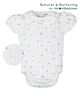 My Milestones Cotton Half Puffed Sleeves Floral Printed Bio Washed Onesie - Off White
