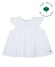 My Milestones Pure Cotton Sleeveless Schfilli Embroidered Frock Style Dress - White