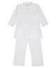 Little Ginnie Cotton Full Sleeves Solid Kurta & Pyjama Set - White
