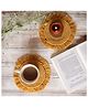 Sarmaya Handmade Macrame Yellow Table Coasters - Set of 2