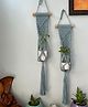Sarmaya Grey Macrame Plant holder - Set of 2