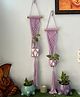 Sarmaya Lavender Macrame Plant holder - Set of 2