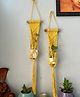 Sarmaya Yellow Macrame Plant holder - Set of 2