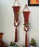 Sarmaya Brown Macrame Plant holder - Set of 2