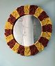 Sarmaya Handmade Macrame Yellow-Brown Mirror