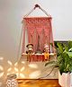 Sarmaya Peach Macrame Wall Shelf