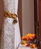 Sarmaya Yellow Macrame Ring Curtain Ties