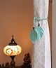 Sarmaya Aqua Macrame Leaf Curtain Ties