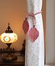 Sarmaya Peach Macrame Leaf Curtain Ties