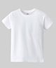 KAVEE Pure Cotton Half Sleeves Solid Tee - White