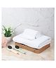 Zahya Cotton Pre-Wash Towel Set, 1 Bath Towel, 1 Hand Towel - White