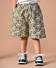MoMaa Pure Cotton Camel Motifs Printed Shorts - Green