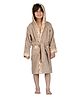 Rangoli Bamboo Full Sleeves Floral Printed Ultra Soft Bath Robe With Attached Adjustable Belt - Beige