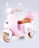 Kids Battery-Operated 3 Wheel Ride-On Scooter - Pink| LED Light| Stable 3-Wheel Design| Rechargeable Battery| Toy for 2-5 Years Boys & Girls| Music with AUX Facility| Easy to Operate| Realistic Look