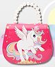 Asthetika Unicorn Designed Pearls Embellished Sling Bag - Pink