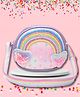 Asthetika Rainbow & Hearts Patch Detailed Sling Bag - Purple