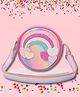 Asthetika Rainbow & Hearts Patch Detailed Sling Bag - Pink