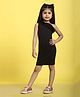 Mini & Ming Cotton One Shoulder Frill Detailed Dress - Black