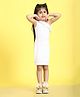 Mini & Ming Cotton One Shoulder Frill Detailed Dress - White