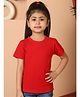 Mini & Ming Cotton Half Sleeves Solid Tee - Red