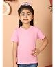Mini & Ming Cotton Half Sleeves Solid Tee - Pink