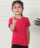 Mini & Ming Cotton Half Sleeves Solid Tee - Queen Pink
