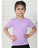 Mini & Ming Cotton Half Sleeves Solid Tee - Lilac