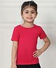 Mini & Ming Cotton Half Sleeves Solid Tee - Queen Pink