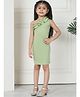 Mini & Ming Cotton One Shoulder Frill Detailed Dress - Sage Green