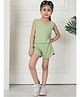 Mini & Ming Cotton Sleeveless Solid Coordinating Top & Shorts Set - Sage Green