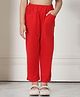 Mini & Ming Cotton Solid Trousers - Red