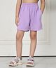 Mini & Ming Cotton Solid Shorts - Lilac
