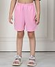 Mini & Ming Cotton Solid Shorts - Pink