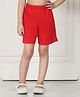 Mini & Ming Cotton Solid Shorts - Red