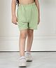 Mini & Ming Cotton Solid Shorts - Sage Green