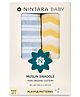 Nintara Baby Soft, Breathable, Lightweight, 100% Organic Cotton Large Swaddle Pack of 2 - Playful Patterns