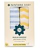 Nintara Baby Soft, Breathable, Lightweight, 100% Organic Cotton Extra-Large Swaddle Pack of 2 - Playful Patterns