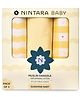 Nintara Baby Soft, Breathable, Lightweight, 100% Organic Cotton Extra-Large Swaddle Pack of 3 - Sunshine Baby