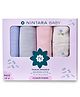 Nintara Baby Soft, Breathable, Lightweight, 100% Organic Cotton Extra-Large Swaddle Pack of 4 - Flower Power
