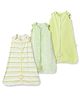 Nintara Baby Lightweight, 100% Organic Cotton 0.5 TOG Extra Large Sleep Sack Pack of 3 - Multicolour
