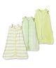 Nintara Baby Lightweight, 100% Organic Cotton 0.5 TOG Small Sleep Sack Pack of 3 - Multicolour