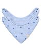 Nintara Baby Extra-Soft, Absorbent, 100% Organic Cotton Bandana Bibs Pack of 2 - Blue