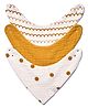 Nintara Baby Extra-Soft, Absorbent, 100% Organic Cotton Bandana Bibs Pack of 3 - Beige