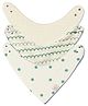 Nintara Baby Extra-Soft, Absorbent, 100% Organic Cotton Bandana Bibs Pack of 3 - Green