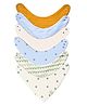 Nintara Baby Extra-Soft, Absorbent, 100% Organic Cotton Bandana Bibs Pack of 6 - Multicolour