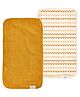 Nintara Baby Extra-Soft, Absorbent, 100% Organic Cotton Large Burp Cloth Pack of 2 - Mustard