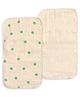 Nintara Baby Extra-Soft, Absorbent, 100% Organic Cotton Large Burp Cloth Pack of 2 - Star + Beige