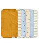 Nintara Baby Extra-Soft, Absorbent, 100% Organic Cotton Large Burp Cloth Pack of 6 - Multicolour